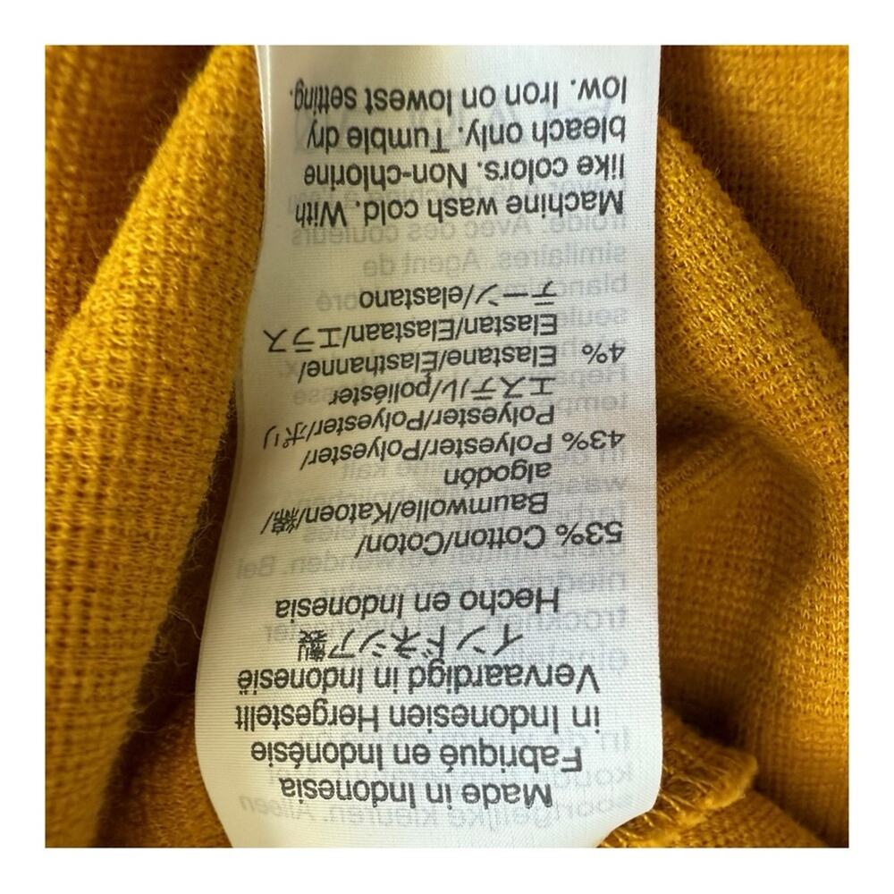 Madewell Texture & Thread Mustard Yellow Tie-Front Wrap Tank Top Size L - Picture 6 of 9